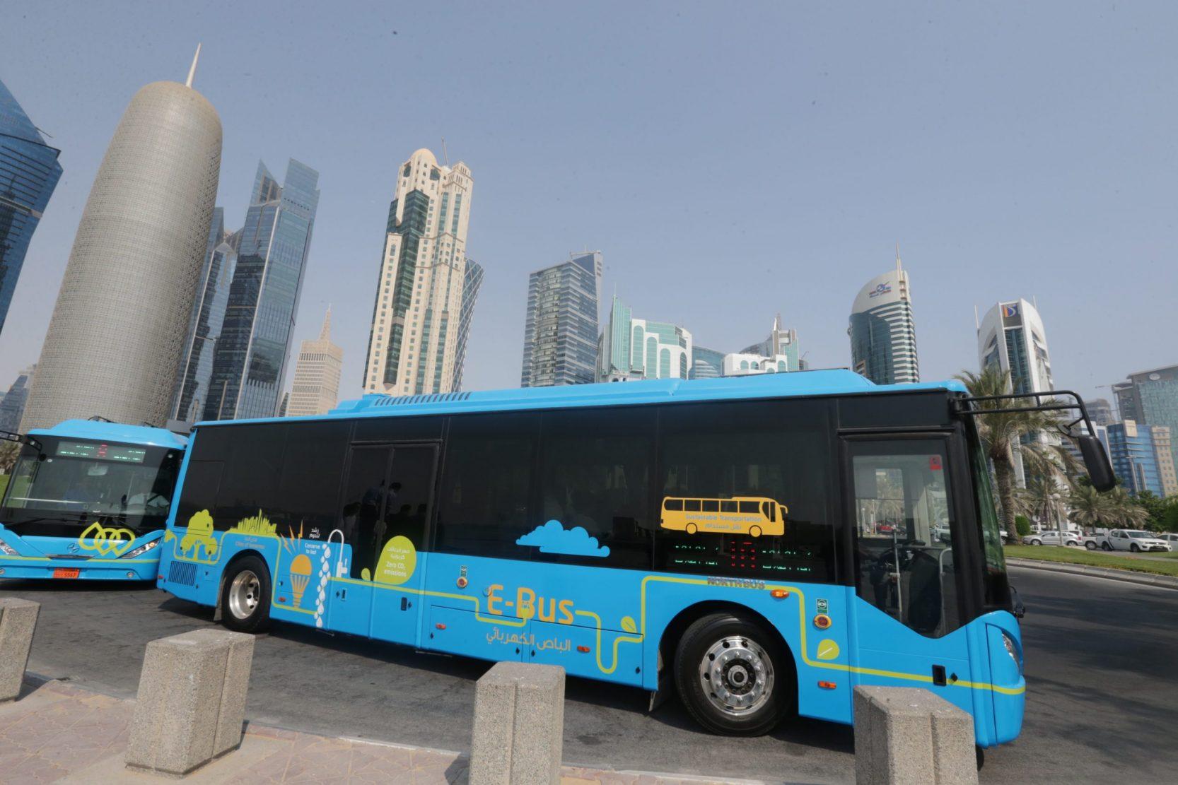 قطر برای حمل و نقل مسافران جام‌جهانی 2022 از اتوبوس‌های برقی استفاده می‌کند
