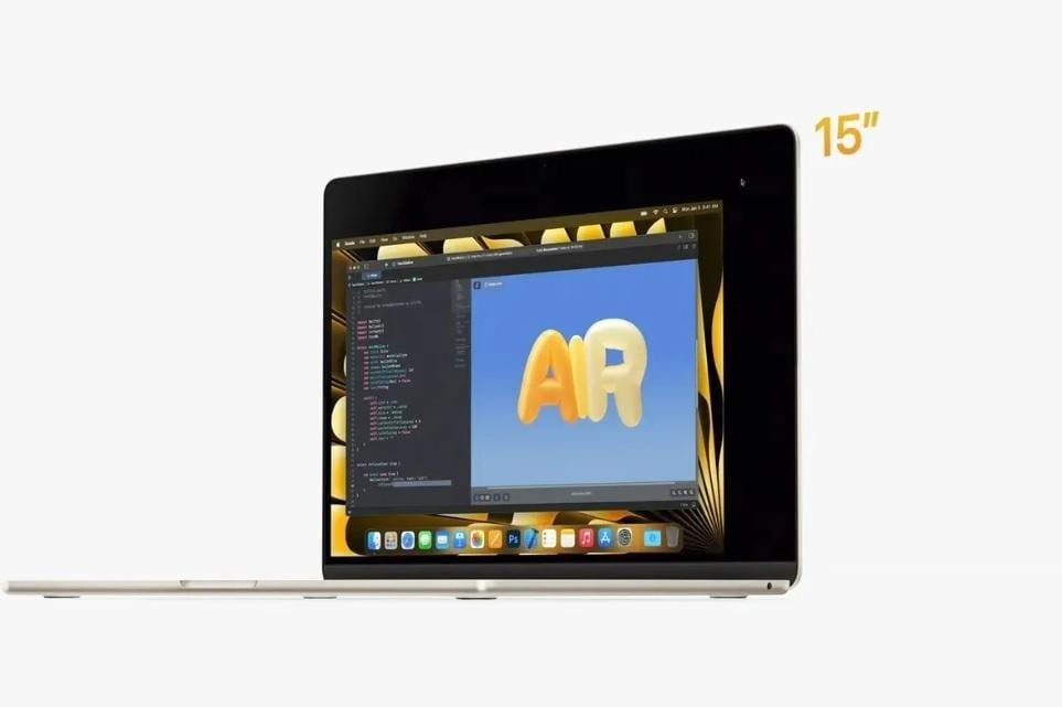 مک بوک ایر 15 اینچی اپل با چیپ M2 معرفی شد